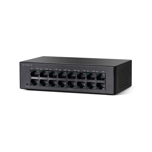 Cisco SF110D-16 16 Ports Ethernet Switch - 2 Layer Supported - Rack-mountable, Wall Mountable, Desktop - eshop.tsqatar.com